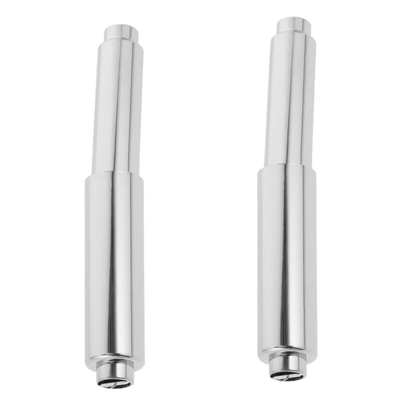 QIFULL 2Pcs Spring Loaded Roll Paper Rod Plastic Plating Chromium Tissue Holder for Home