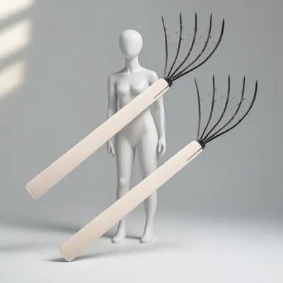 QIFULL Clam Hand Rake Beach Shell Rake Iron 2Pcs for Weeding and Digging