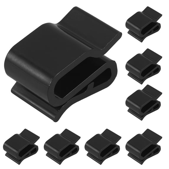 QIFULL 30Pcs Solar Panel Wire Clips Black Plastic Photovoltaic Cable Clamps for Trailer Frame Wire Fixing