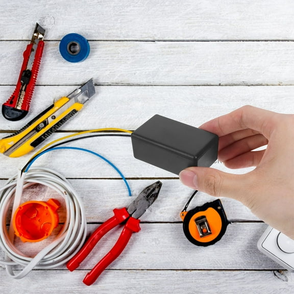 QIFULL 3Pcs Small Project Box Black Plastic Electrical Enclosure Weatherproof for Outdoor Installation
