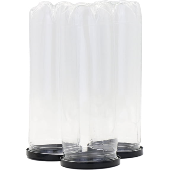 QIFULL 3Pcs Portable Transparent Tennis Organizer Durable PVC Storage Holder for Balls