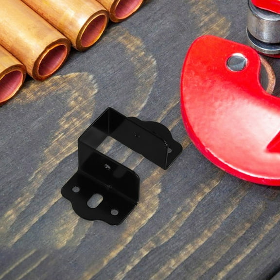 QIFULL 4Pcs Bed Frame Brackets for Bed Frame Support Iron Black Square