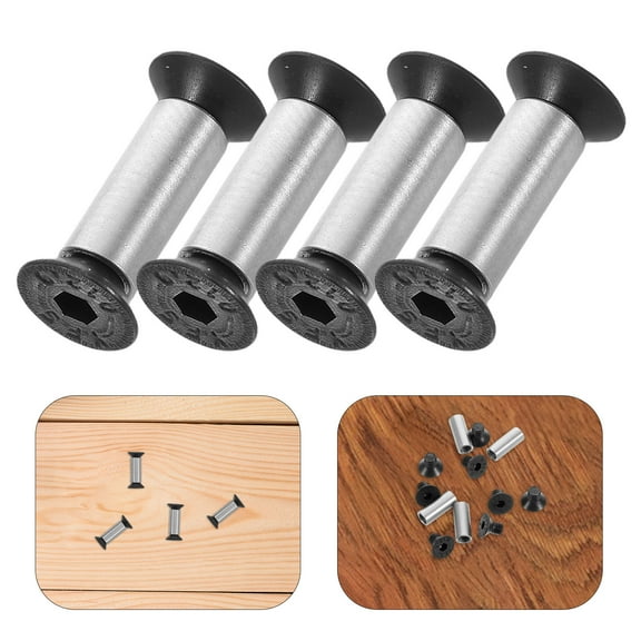 QIFULL Metal Studs Rivets Knife Handle Screw Set Alloy Steel Silver 4pcs