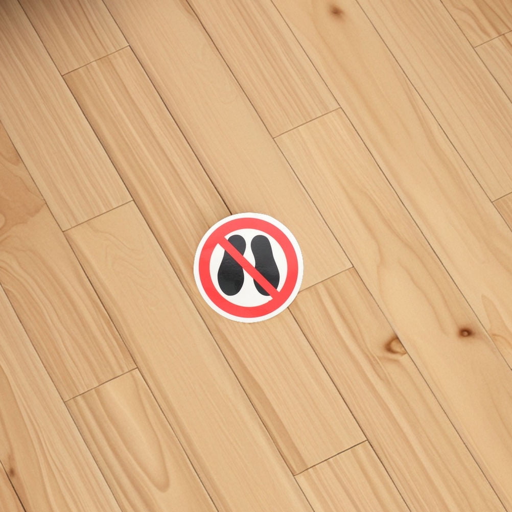 QIFULL 4Pcs Do Not Step Here Label Sticker Vinyl Safety Sign for Floor ...