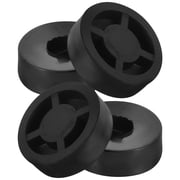 QIFULL 4Pcs Rubber Speaker Isolation Pads for Speaker Spikes with Floor Protection Black