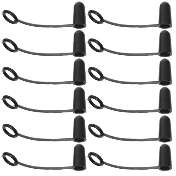 QIFULL Oil and Vinegar Dispenser Bottle Pourer Caps Pour Spout Dust Cap Black Rubber 50Pcs