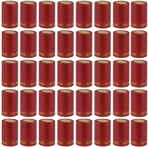 QIFULL 50pcs Red Wine Sealing Film Heat Shrink Wine Bottle Wraps Pvc Material