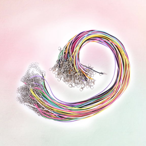 QIFULL Qifull Necklace Cord with Lobster Clasp, Assorted Colors, Durable Fabric for Jewelry Making, 60Pcs