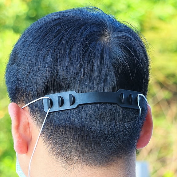 QIFULL Ear Protective Mask Hook Black 6Pack Mask Holding Adjustable Tightness