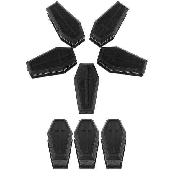 QIFULL 8Pcs Coffin Model Prank Props Plastic Style Bar Decor