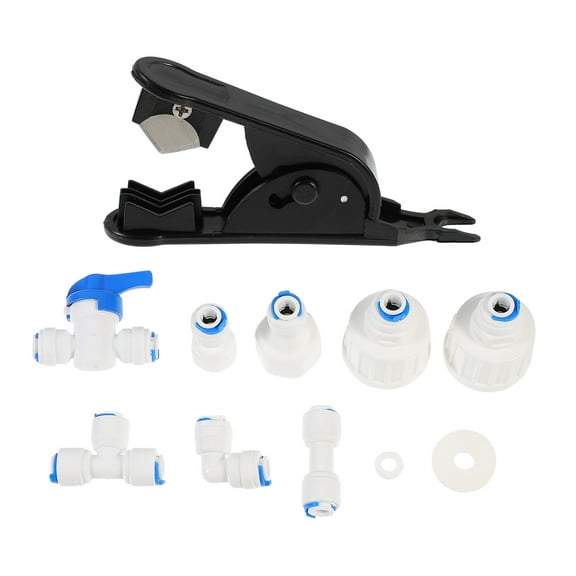 QIFULL Qifull Ice Maker Line Adapter White Pom Easy Install Fridge Water Kit