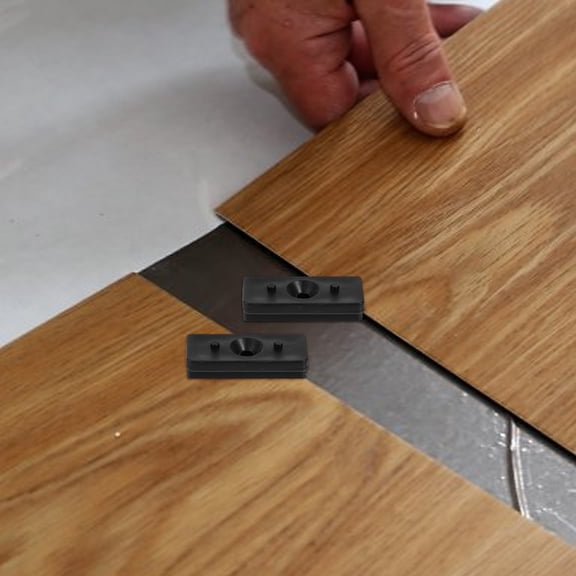 QIFULL 100Pcs Universal Plastic Deck Clips Composite Decking Board Fastener System for Floor