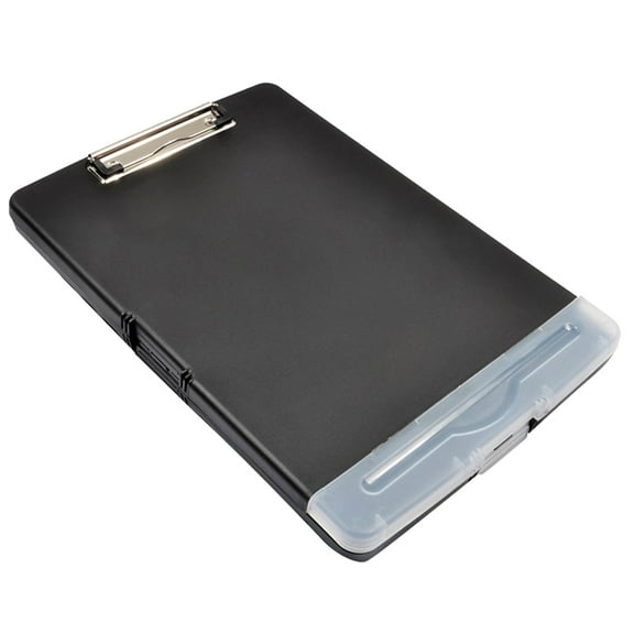 QIFULL Black A4 Clipboard File Folder Made of Premium Plastic for Office School and Conference Use