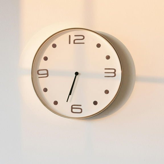 QIFULL Vintage Wall Clock Kit with Brown Wood Arabic Numbers for DIY Clock Repair Unique Design Silent Operation 3D Numbers