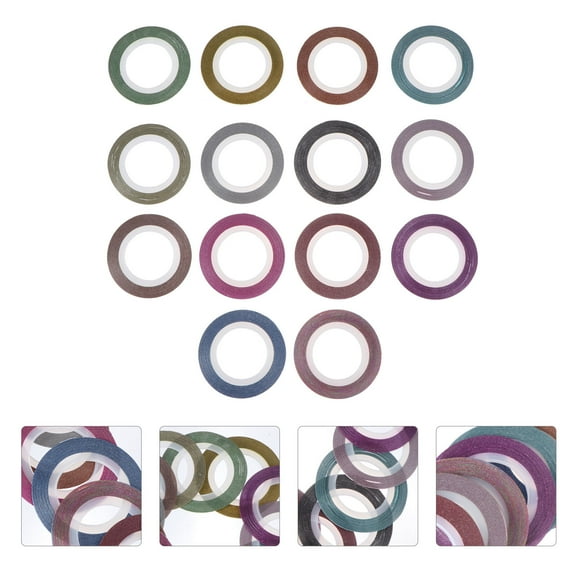 QIFULL French Manicure Nail Stickers Nail Decals Shiny 1 Set 2 X 1.6 X 0.04in