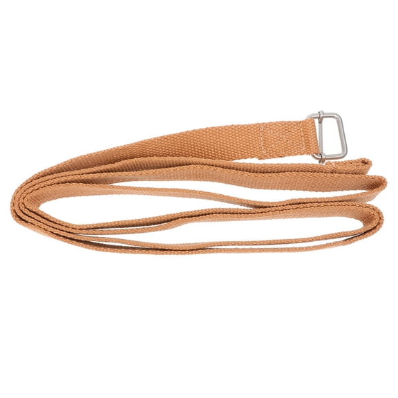 QIFULL 1Pc Brown Yoga Pull Strap with Anti Skid Grip for Exercise Sessions