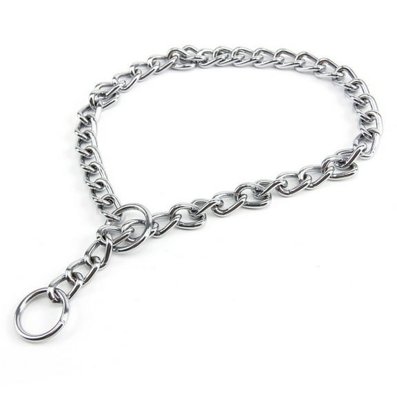 QIFULL Pull for Dogs Heavy Chain Dog Training Pet Necklaces Silver 1Pack