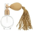 thumbnail image 1 of QIFULL Portable Vintage Glass Perfume Spray Bottle with Round Flat Design and Tassel Pump, 1 of 8
