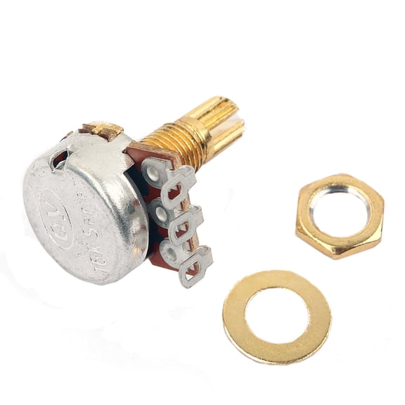 QIFULL 5Pcs Guitar Potentiometer Audio Pots A500k Ohm Solid Sturdy Material for Guitar