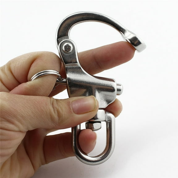 QIFULL Stainless Steel Swivel Snap Shackle Heavy Duty Eye Snap for Outdoor Use