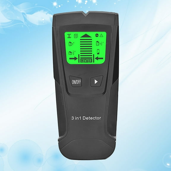 QIFULL Compact Handheld Wood Stem Finder Detector for Metal Wire Inside Walls Black