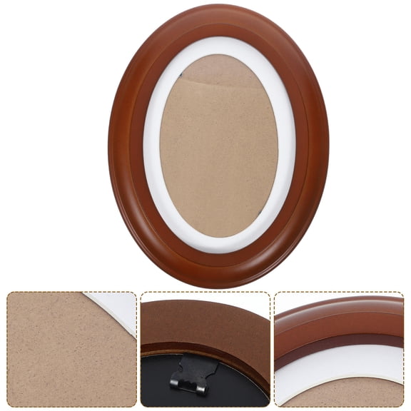 QIFULL Vintage Oval Frame Multi Wood Picture Frame for Home Decoration 1 Pcs