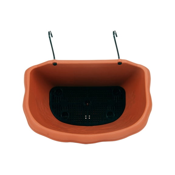 QIFULL Resin Wall Mounted Flower Planter with Drainage for Balcony and Living Room