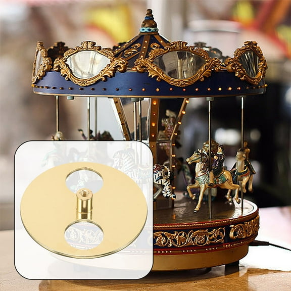 QIFULL 3Pcs Metal Winder Keys for Music Box Parts with Precision Turntable and Versatile Use