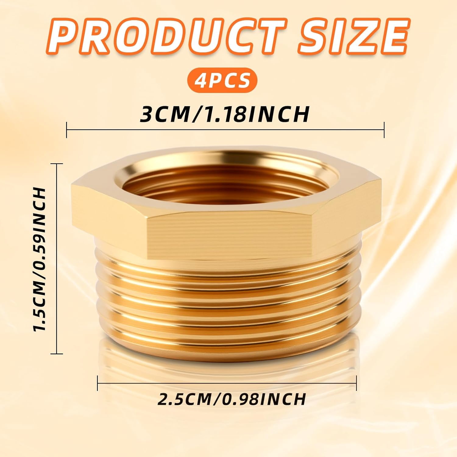 Raccordo A T Ottone Femmina 1/2 NPT &ndash; Connettore A Tre Vie Uxcell