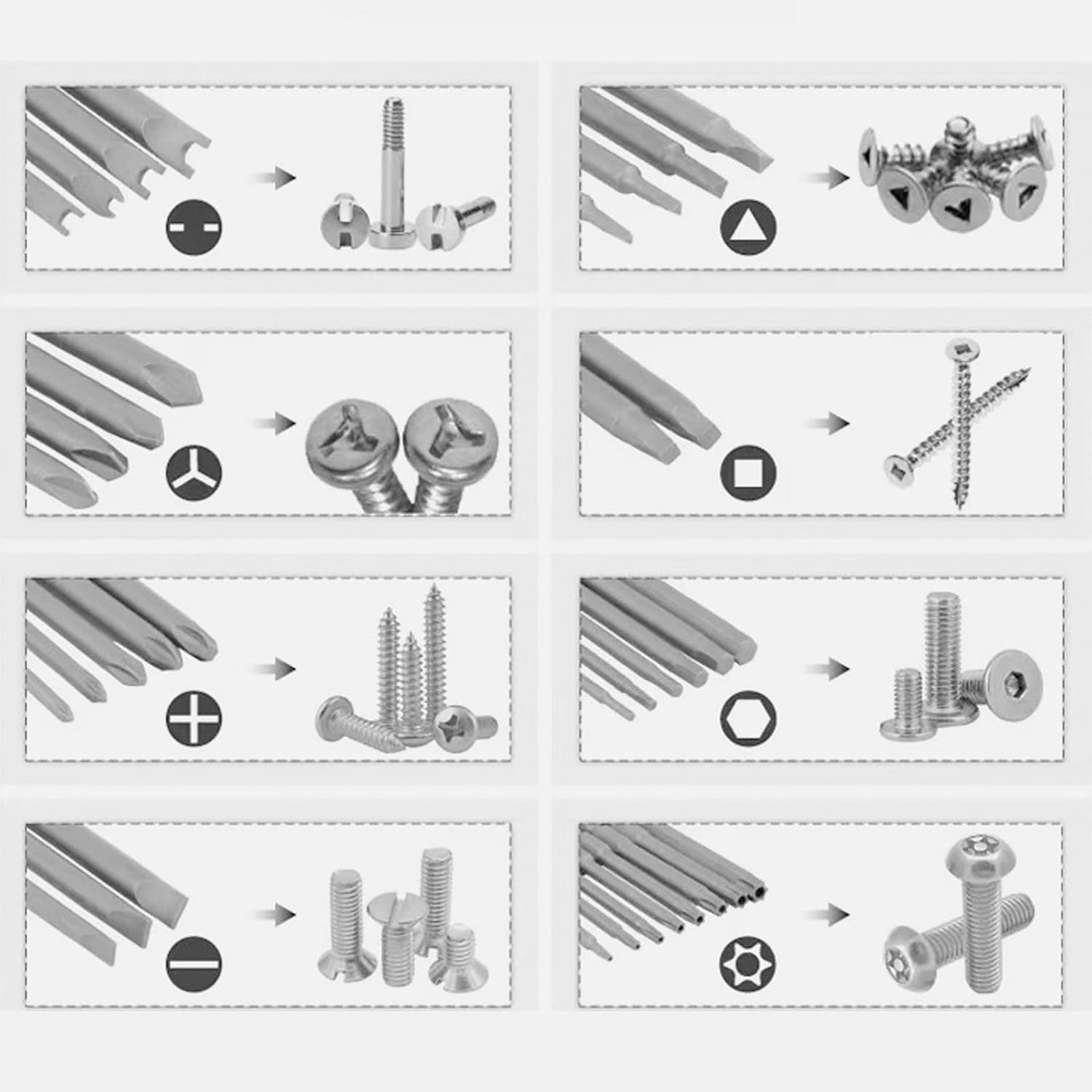 QIHE-50pcs Extra Long Security Bit Set,Screwdriver Bit Set, Extra Long ...