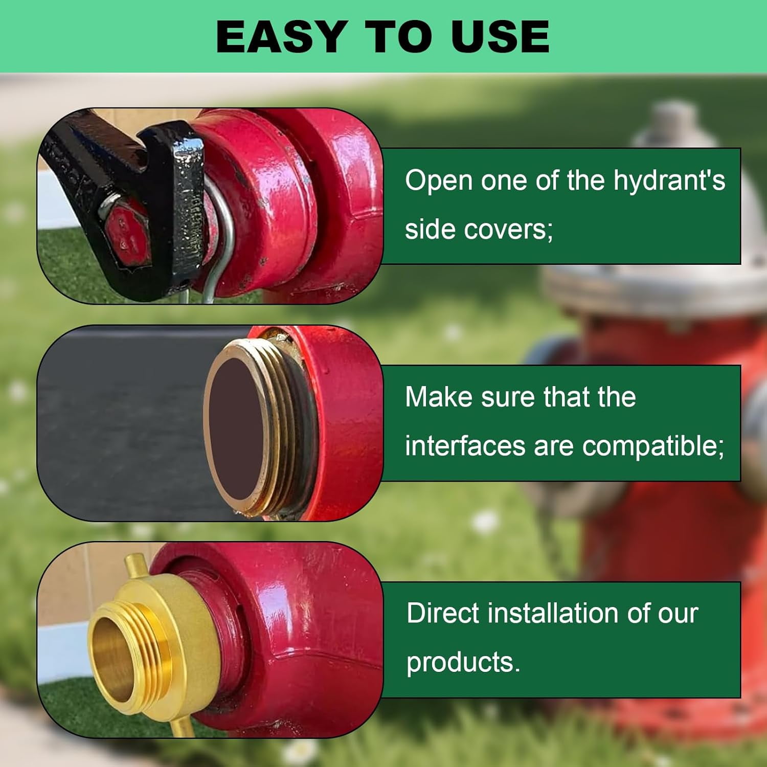 QIHE-Fire Hydrant Hose Adapter 2-1/2