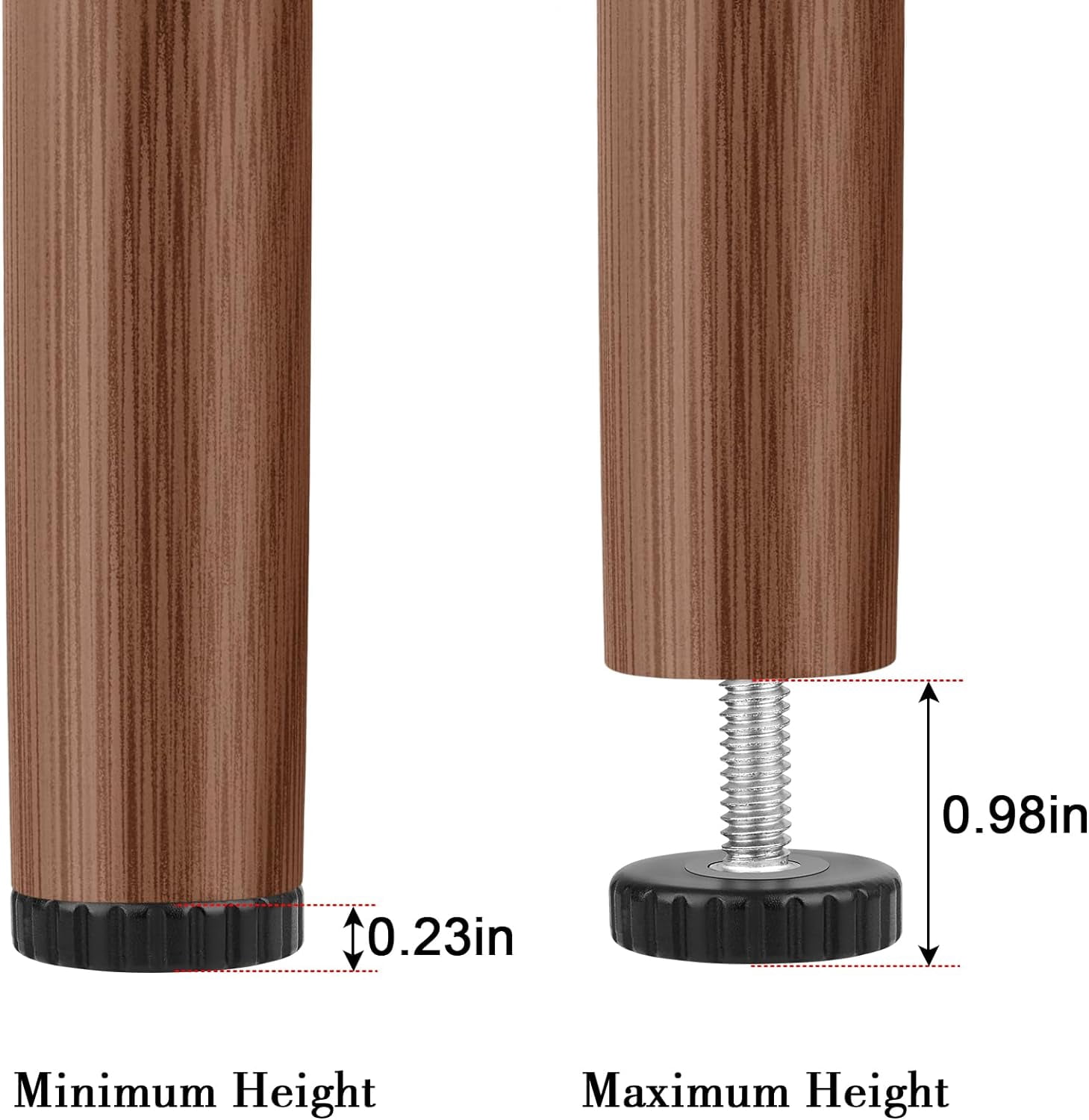 QIHE-Furniture Leveling Feet 1/4-20 Screw in Threaded Furniture ...