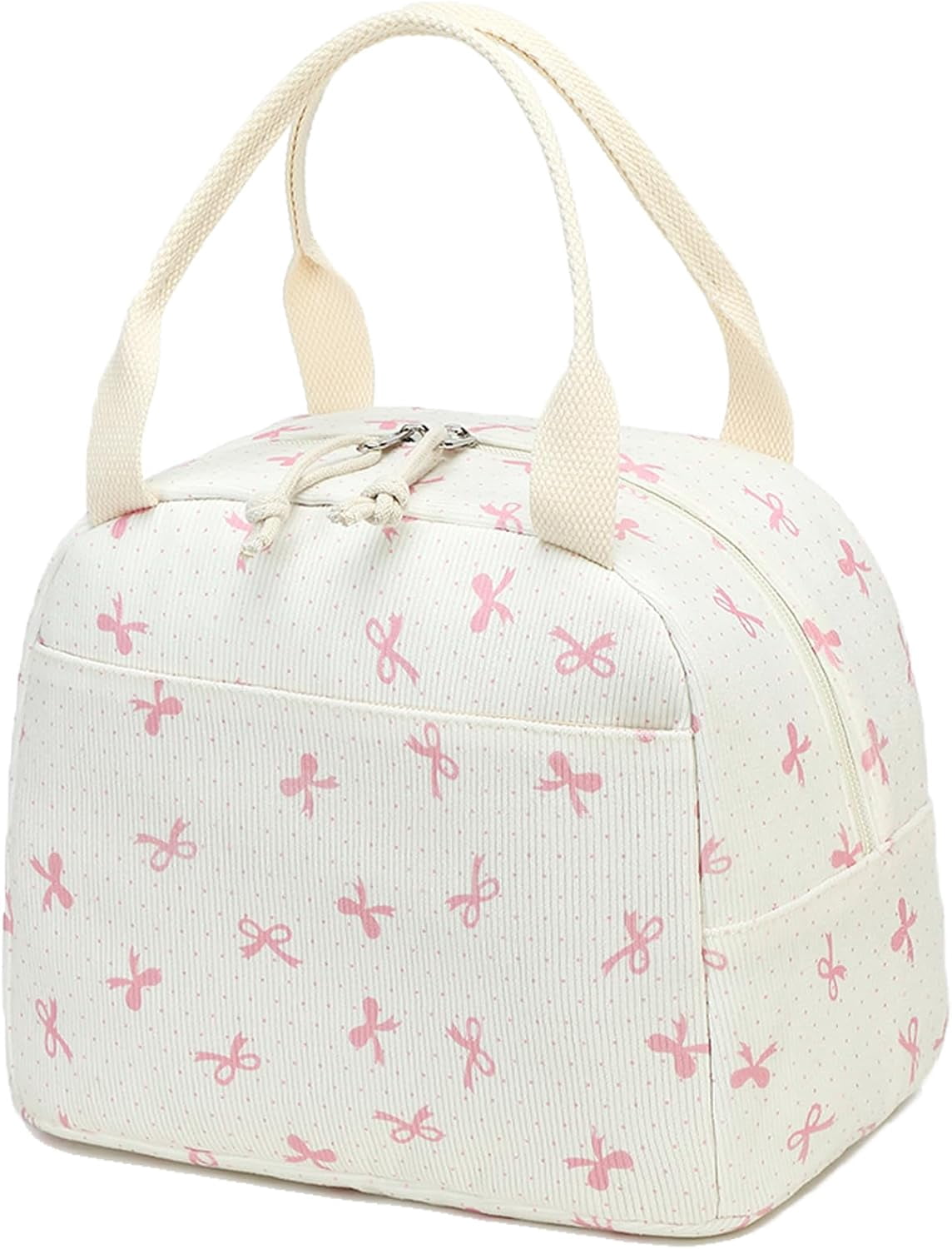 QIHE-Lunch Bag for Women Men Cute Corduroy Lunch Tote Bags Reusable ...