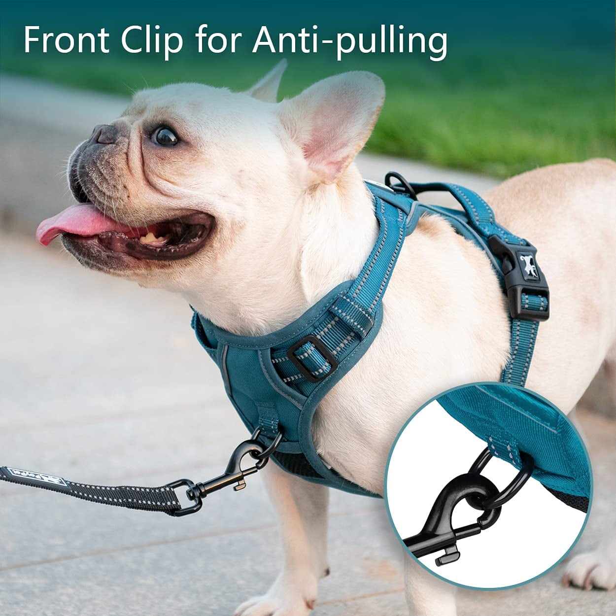 Dog Handling Harness With Rope Attachment Reference: Qihe No Pull Dog Harness No Choke Reflective Dog Vest