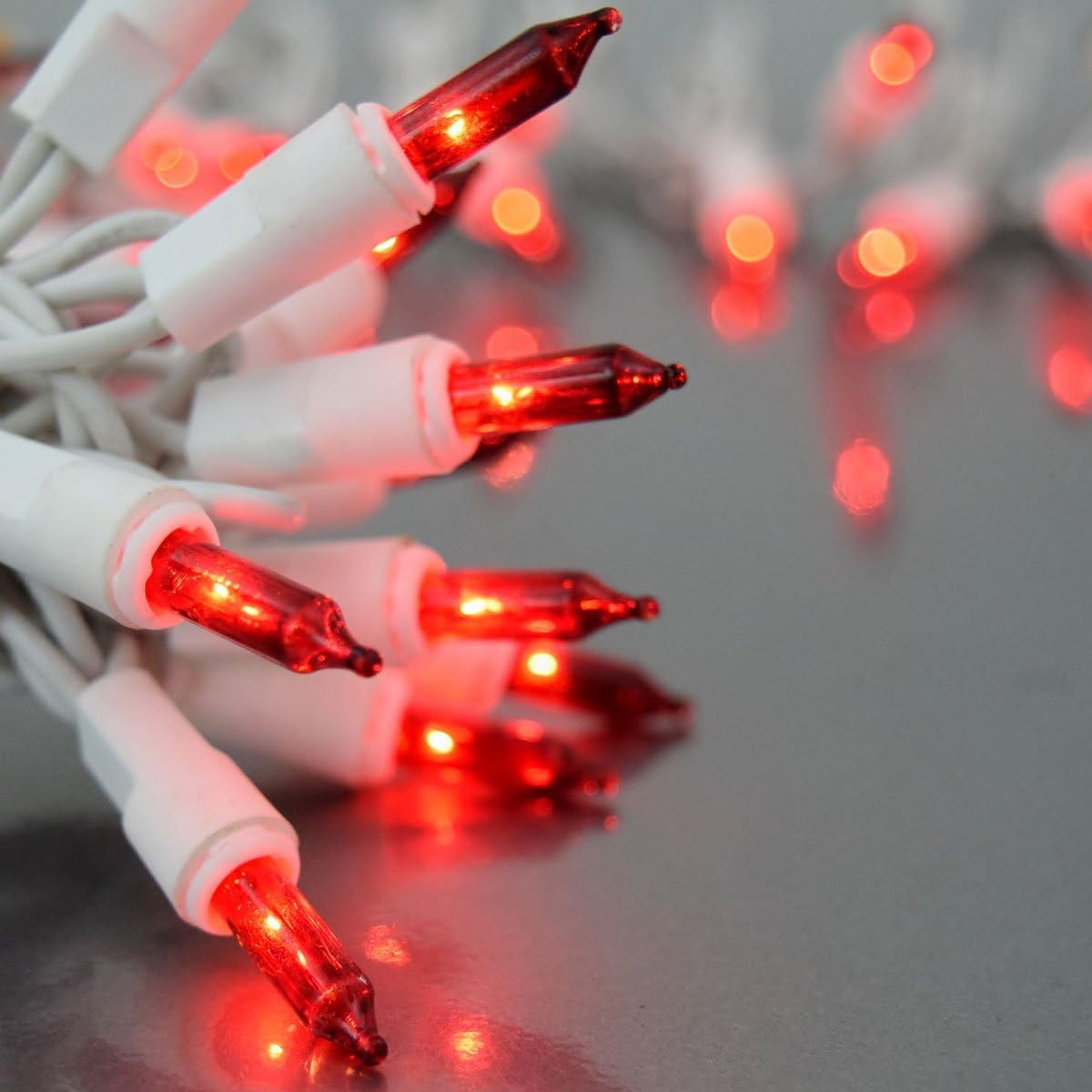 Red Christmas Lights With White Wire