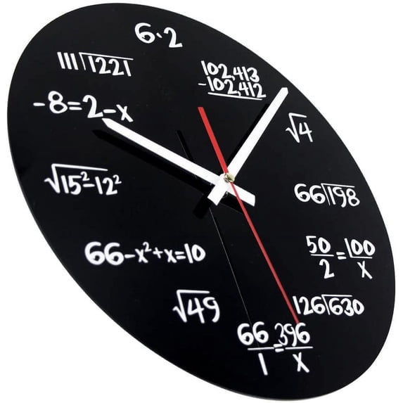 QIHE-Unique Wall Clock - Modern Design Novelty Equation Clock - Each ...