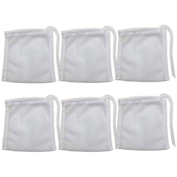 QIHYCUF 6 Pack Small Sized Filter Bags for Activated Carbon,3 by 4 inches High Flow Aquarium Mesh Media Filter Bag Fish Tank Filter Bags