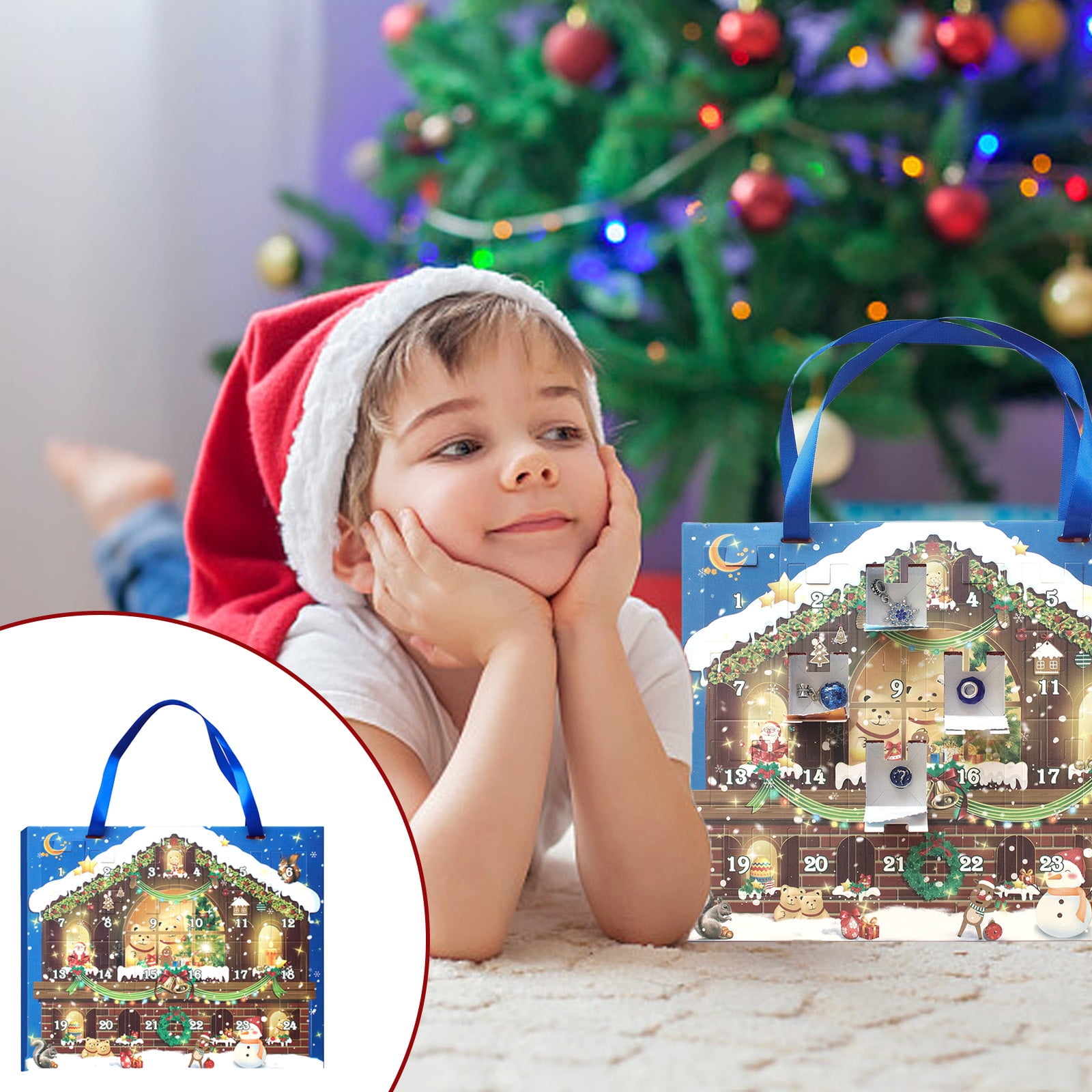 QIIBURR Advent Calendar 2023 Christmas Diy Pendan Bracelet Countdown