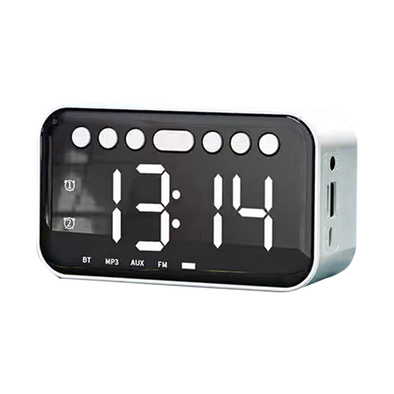 QIIBURR Alarm Clock with Bluetooth Speaker Intelligent Voice Wireless