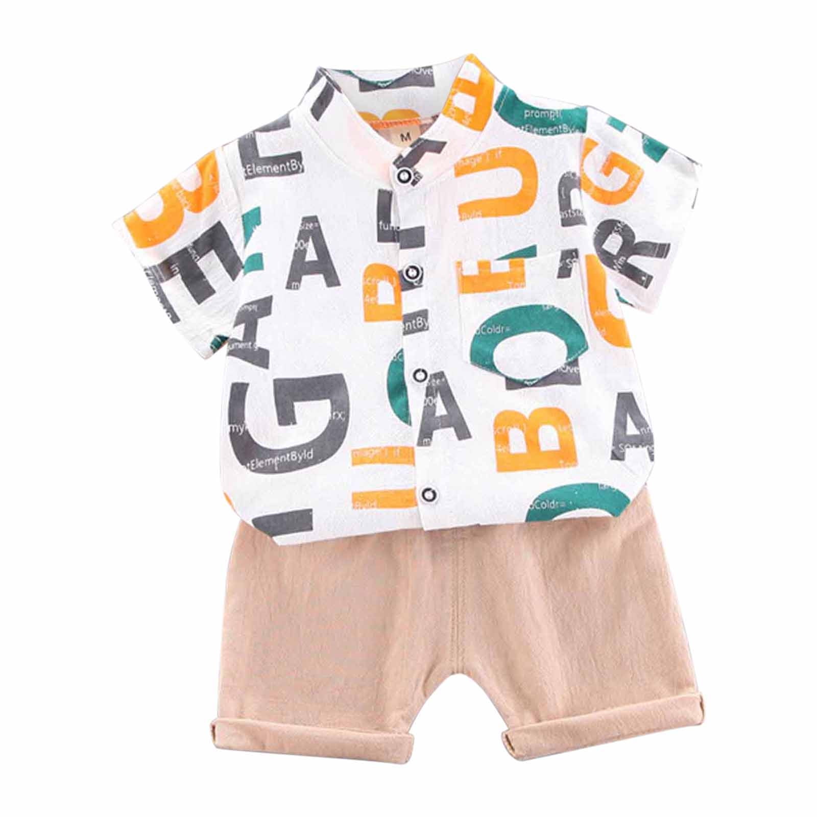 Tauxra Baby Boy Summer Clothes Toddler Kids Baby Boy Casual Letter ...