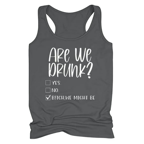 QIIBURR Beach Tank Tops for Womens Drinking Tank Tops Adult Girls Summer Beach Funny Graphic Racerback Tanks Vest Sayings Blouse