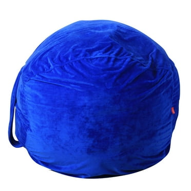 QIIBURR Bean Bag Chair Kids Stuffed Animal Plush Toy Storage Bean Bag Soft Pouch Stripe Fabric Chair Toy Storage Bag