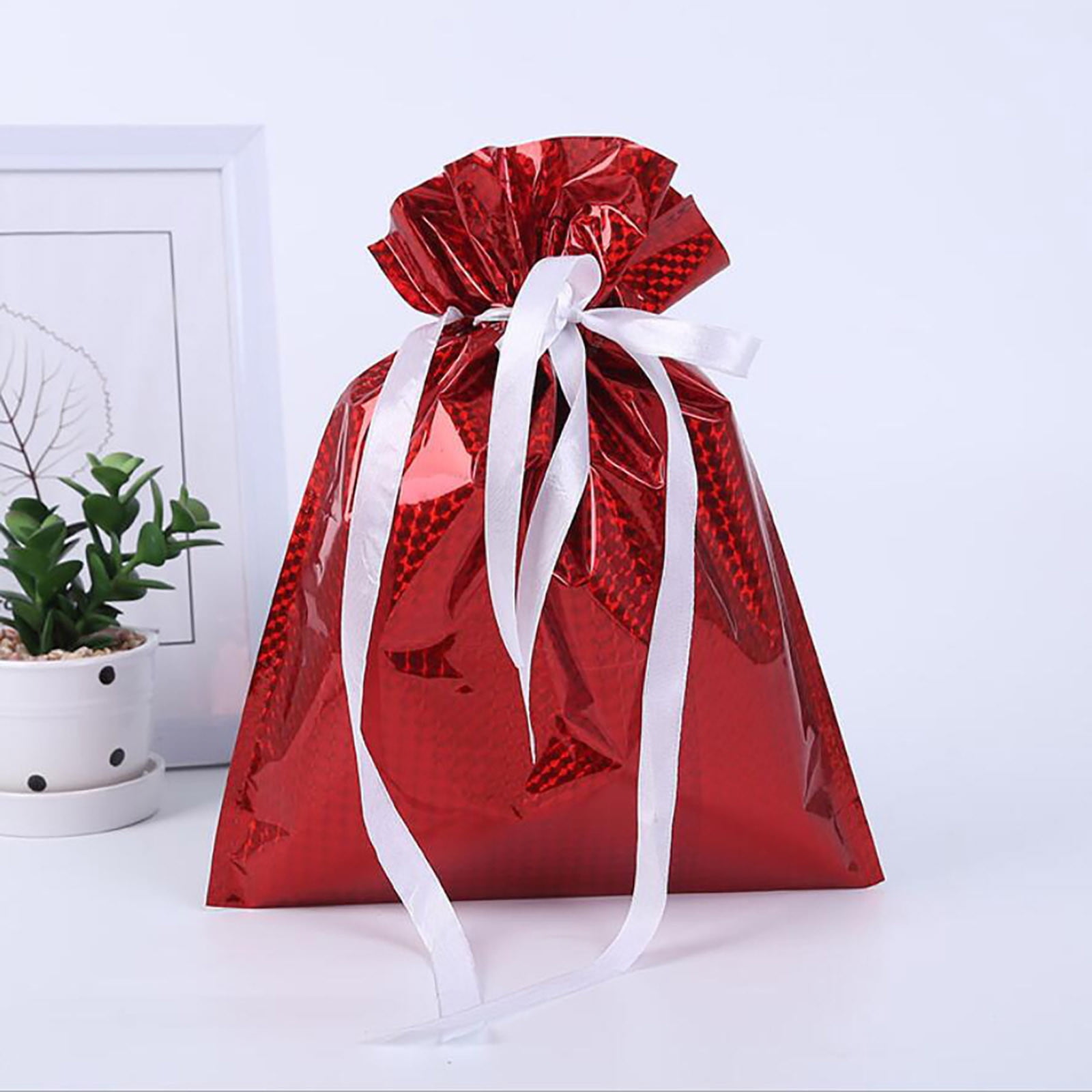 QIIBURR Christmas Gift Bags Small New Christmas Gift Bag Drawstring