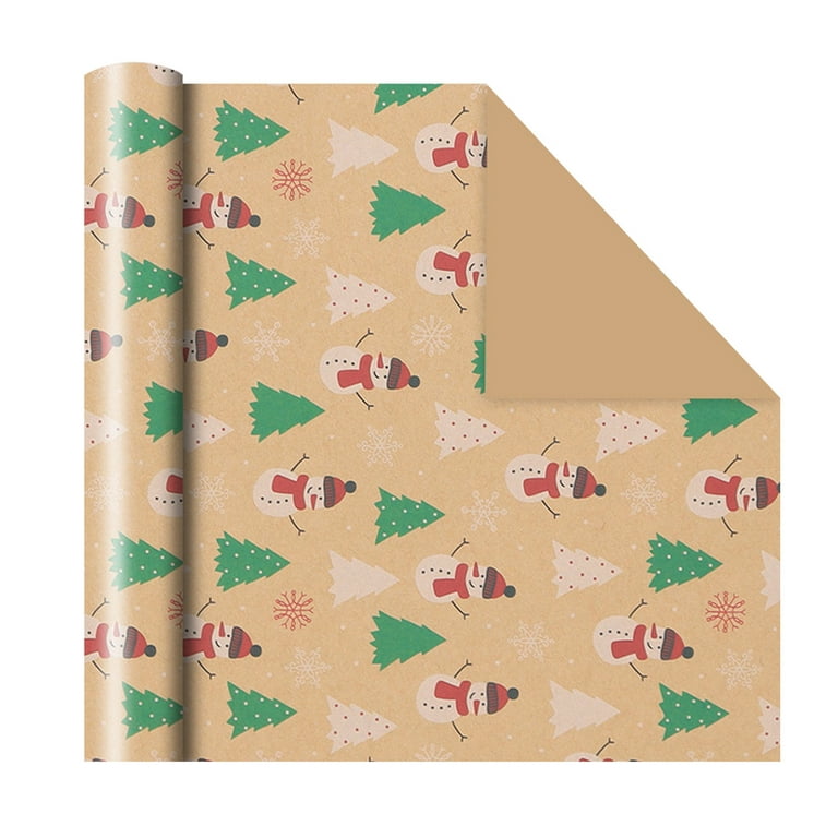 BASTAY Christmas Vintage Kraft Paper Wrapping Paper DIY Gift Wrapping Paper, Size: One Size