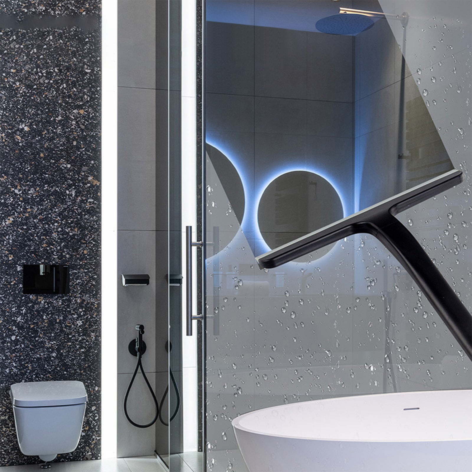 QIIBURR Clean Shower Daily Shower Cleaner AllPurpose Pp+Tpr Materials