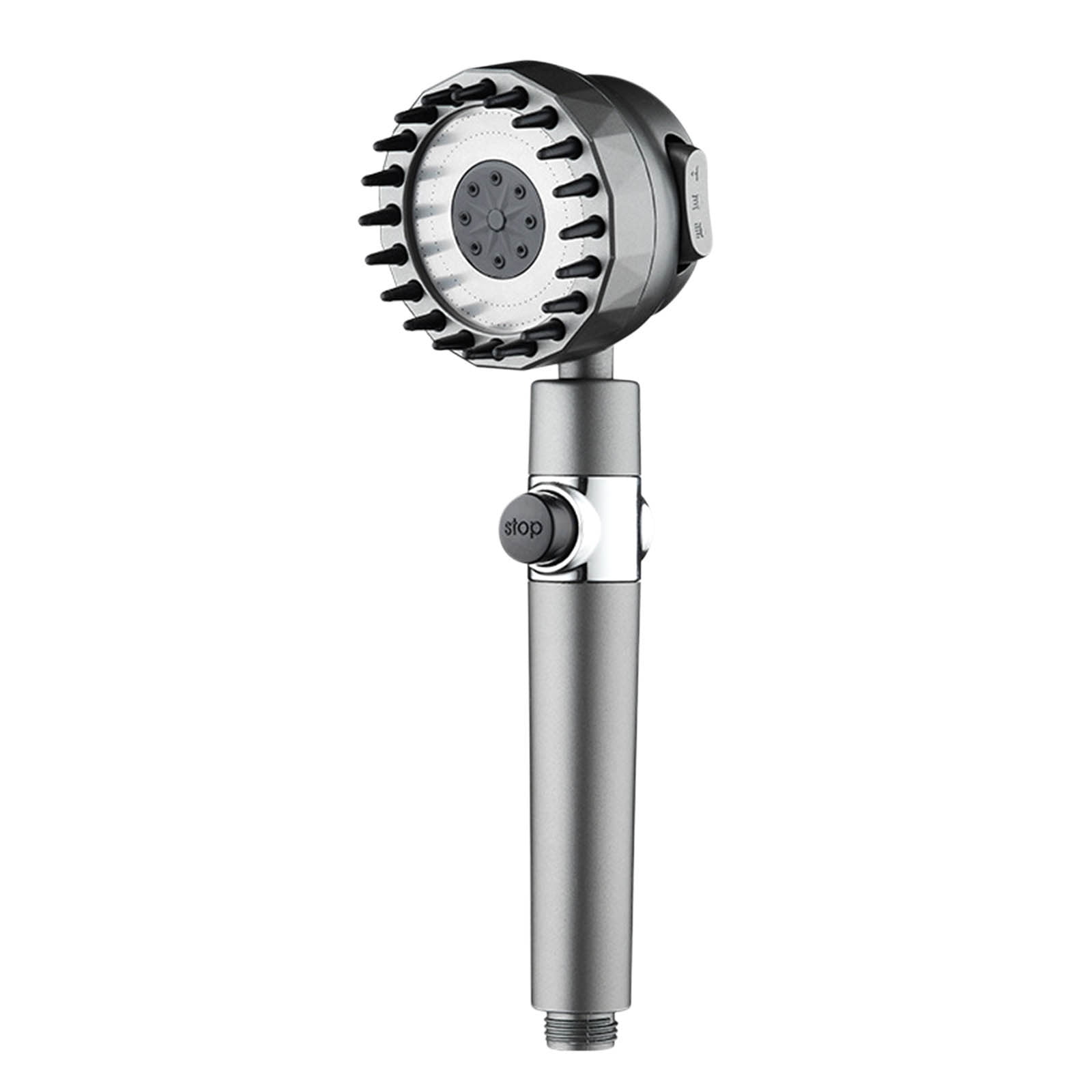 QIIBURR Low Water Pressure Shower Head Three Block Rub Dual Purpose