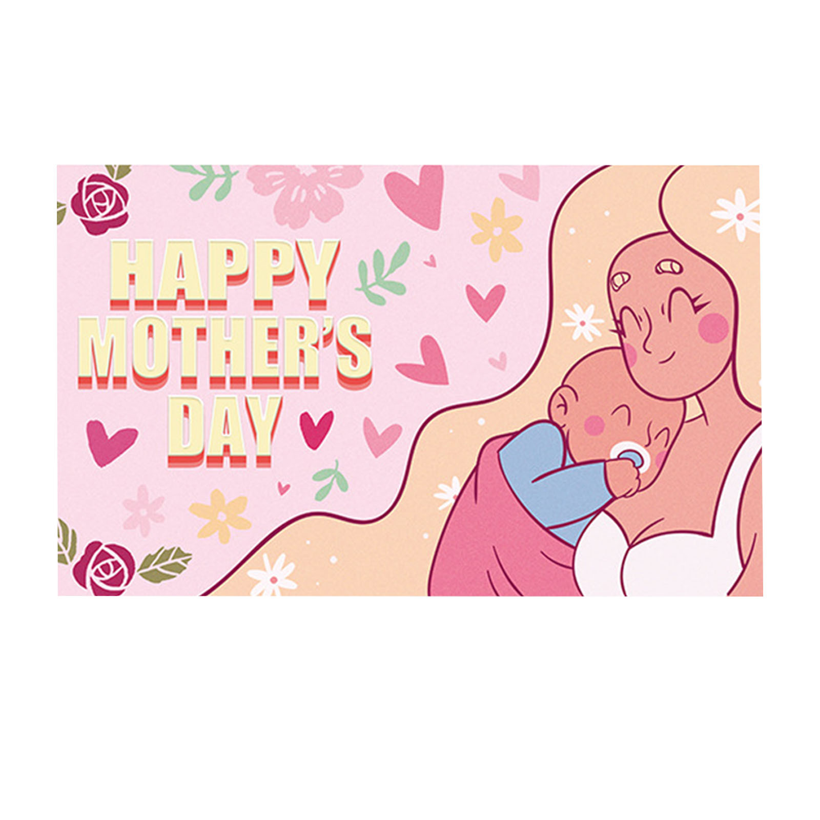 QIIBURR Mother Day Decorations Package Mothers Day Background Banners