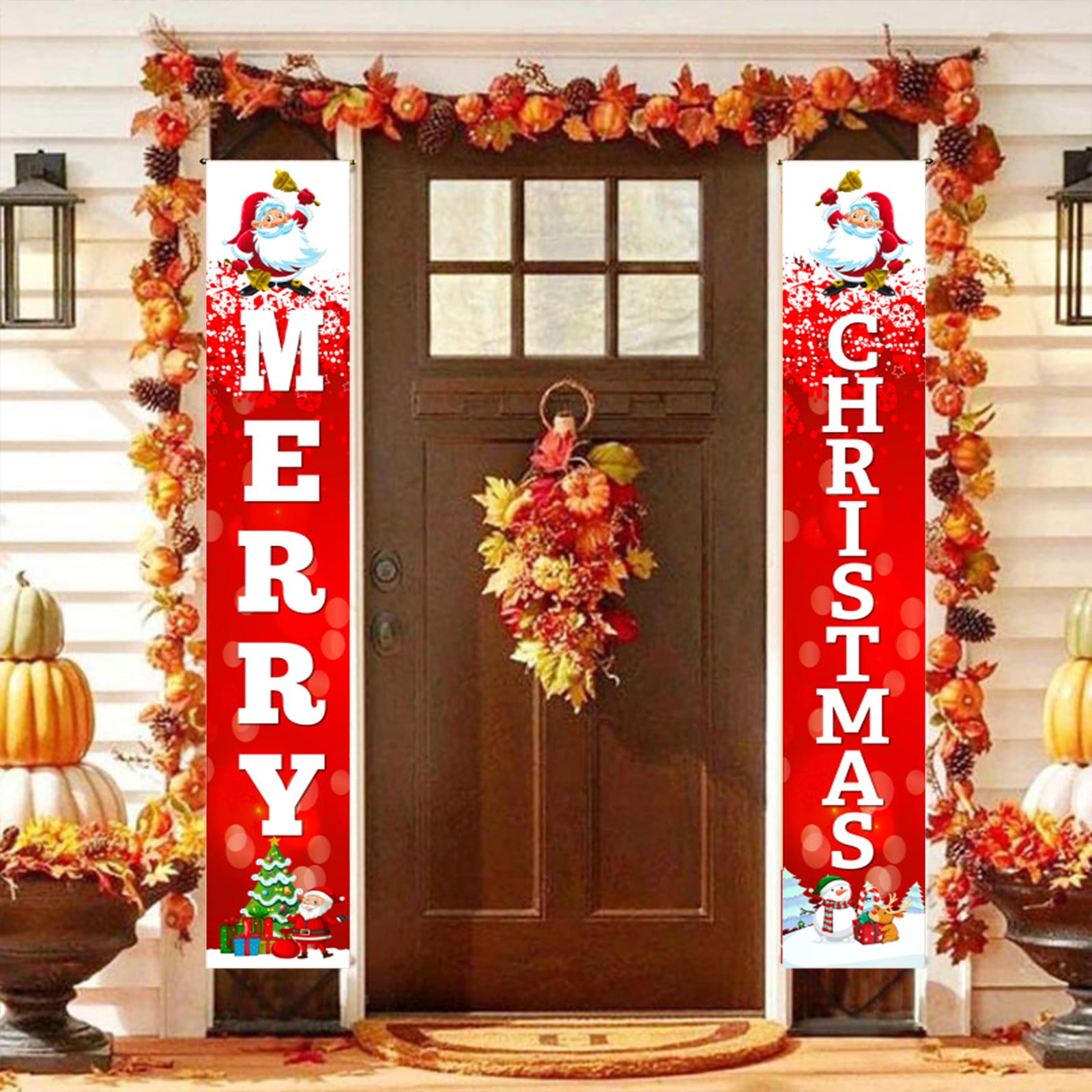 QIIBURR Outdoor Christmas Decorations Porch Christmas Decoration