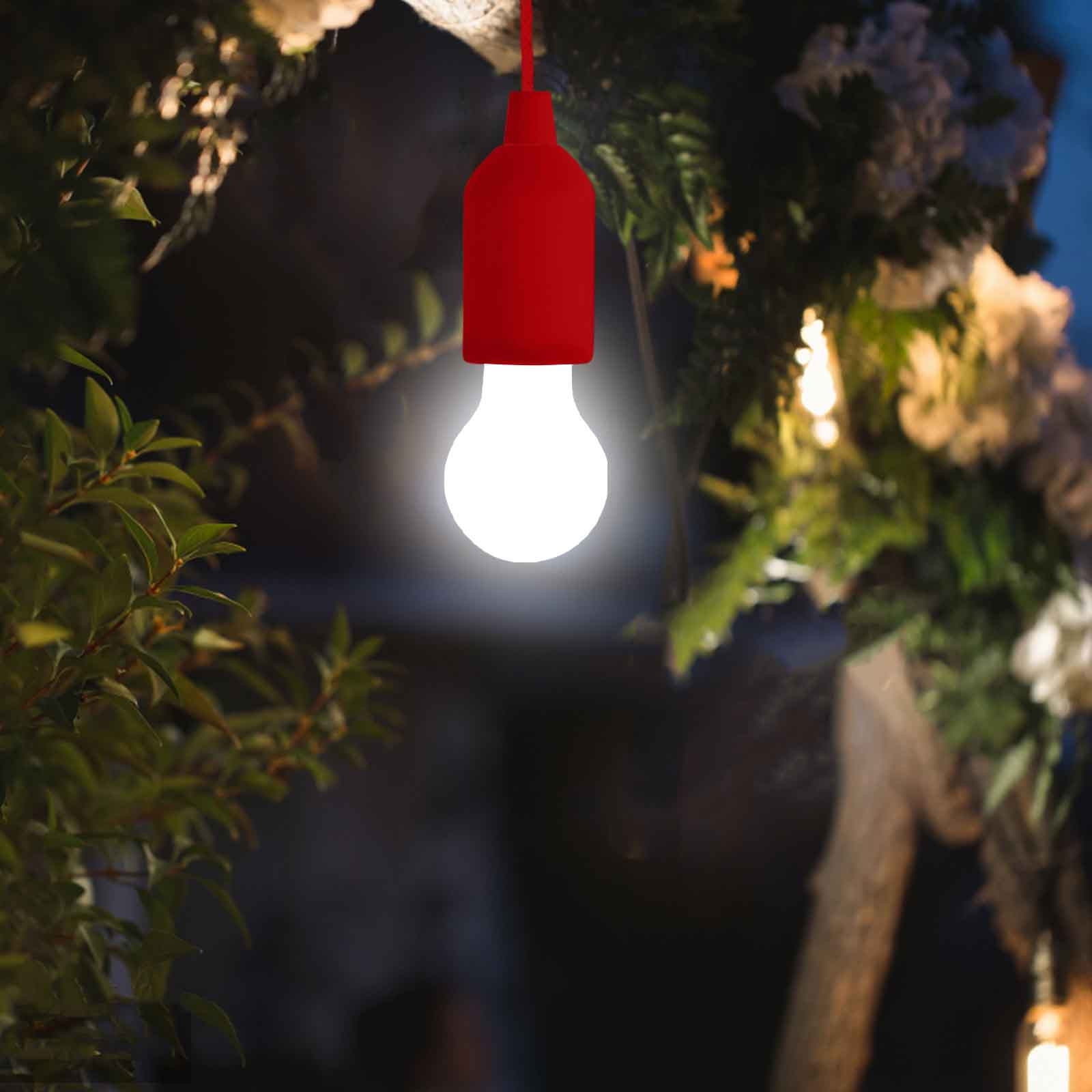 QIIBURR Portable Lights Battery Powered Pull Rope Light Bulb,Led