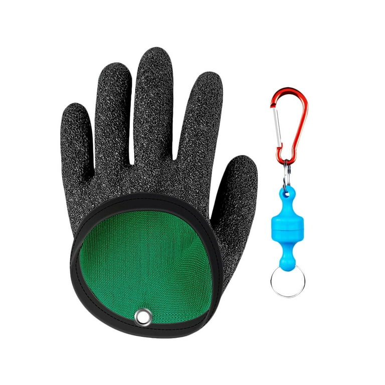 QIIBURR Stab-Proof, Magnetic Ready Fishing Gloves 